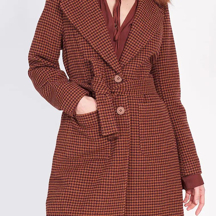 CHAQUETON PIED DE POULE CAFÉ (TALLAS 40 a 44) 1