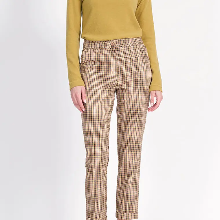 PANTALON PITILLO CON BASTILLA  CUADRILLE BEIGE (TALLA S) 2