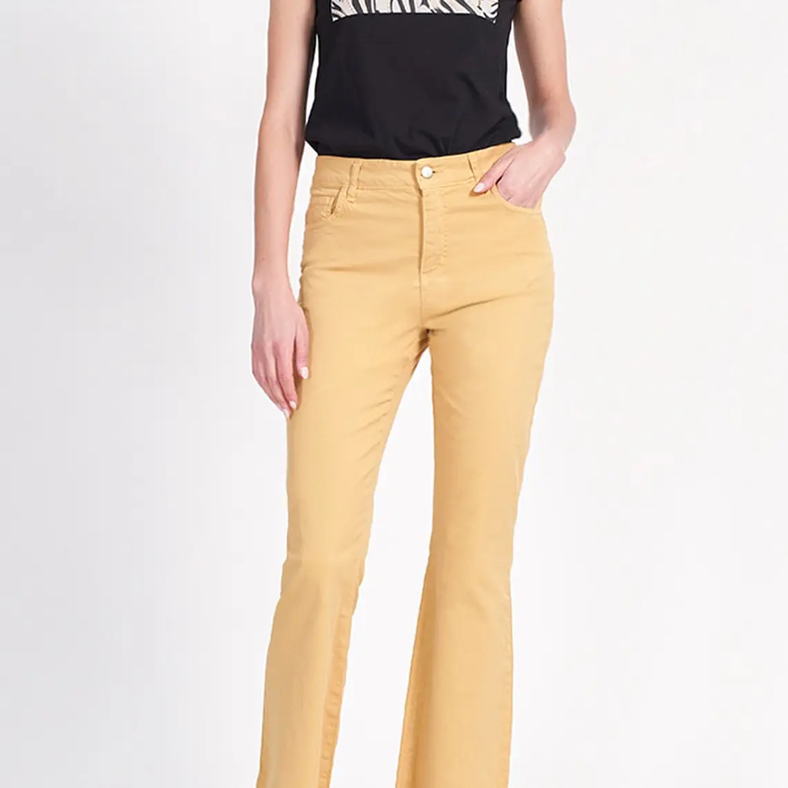PANTALON FLARE  ALGODÓN PROCESADO (TALLA XL) 1
