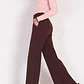 PANTALON RECTO POLIESTER SPANDEX CHOCOLATE CON BOTONES CIERRE Y PRETINA (TALLA 40) - Miniatura 2