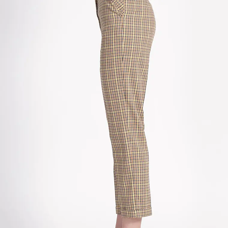 PANTALON PITILLO CON BASTILLA  CUADRILLE BEIGE (TALLA S) 5