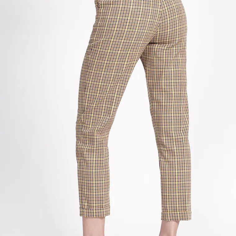 PANTALON PITILLO CON BASTILLA  CUADRILLE BEIGE (TALLA S) 6