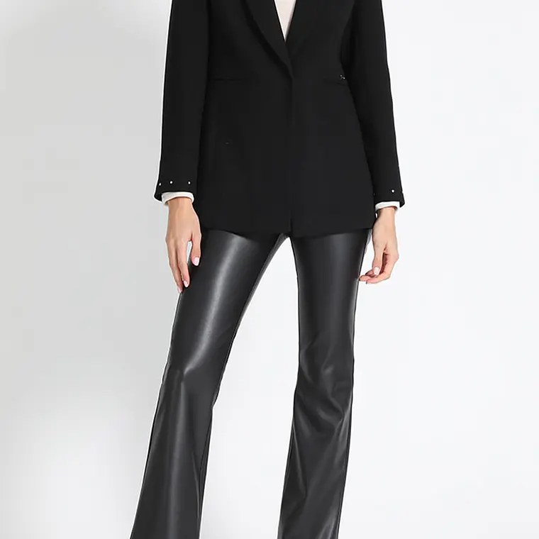 BLAZER LARGO ENTALLADO MUFLÓN NEGRO  CON SOLAPA (TALLA 48) 3