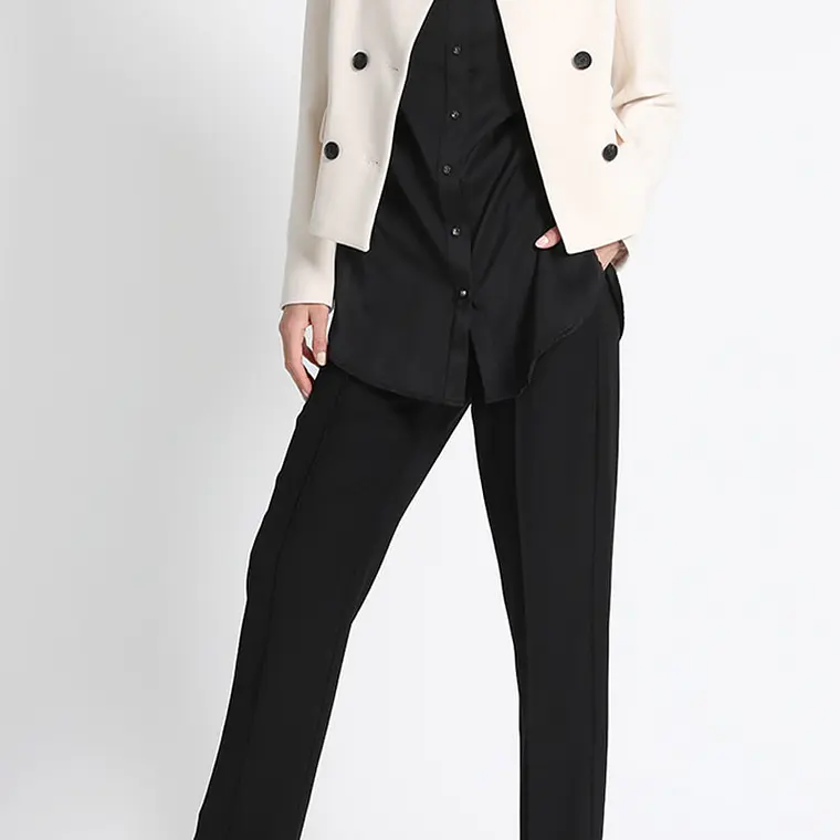 CHAQUETA ENTALLADA CORTA CRUDO  CON CUELLO (TALLA 44) 5