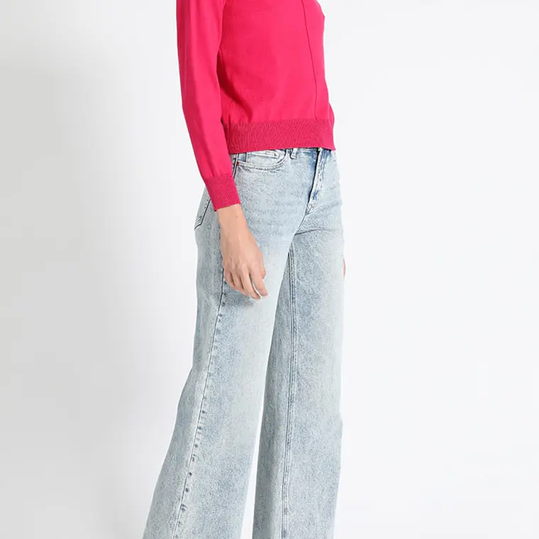 JERSEY TEJIDO CUELLO ALTO  FUCSIA CON LUREX (TALLA XL) 4