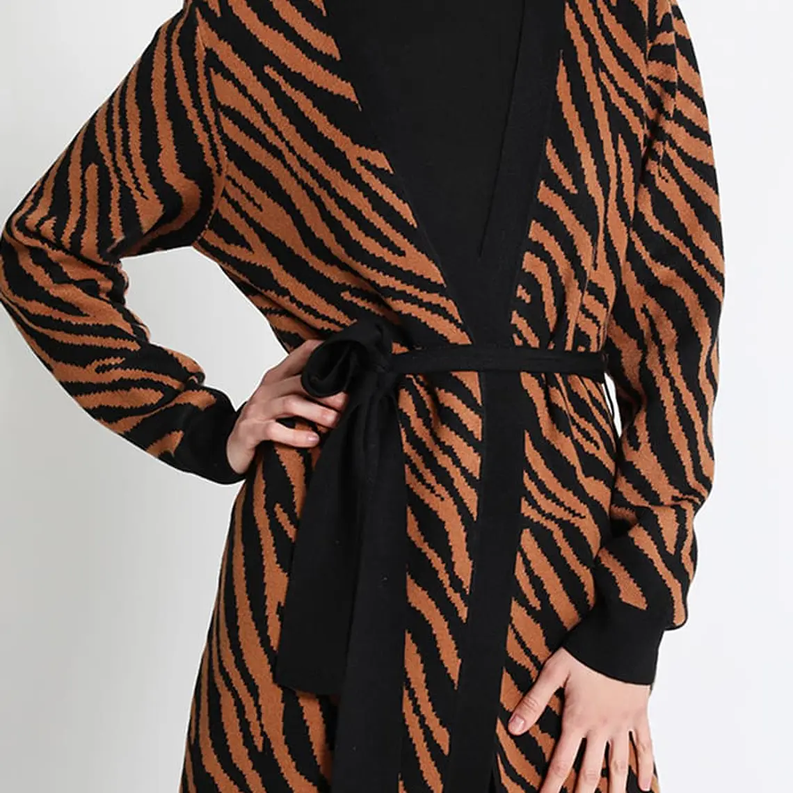 JERSEY TEJIDO TIPO TAPADO CON LAZO  CEBRA CAFÉ (TALLA L) 1