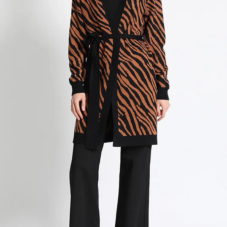 JERSEY TEJIDO TIPO TAPADO CON LAZO  CEBRA CAFÉ (TALLA L) 2