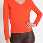 JERSEY TEJIDO ESCOTE EN V NARANJO  APLICACIÓN BOTONES (TALLA XL) - Miniatura 5