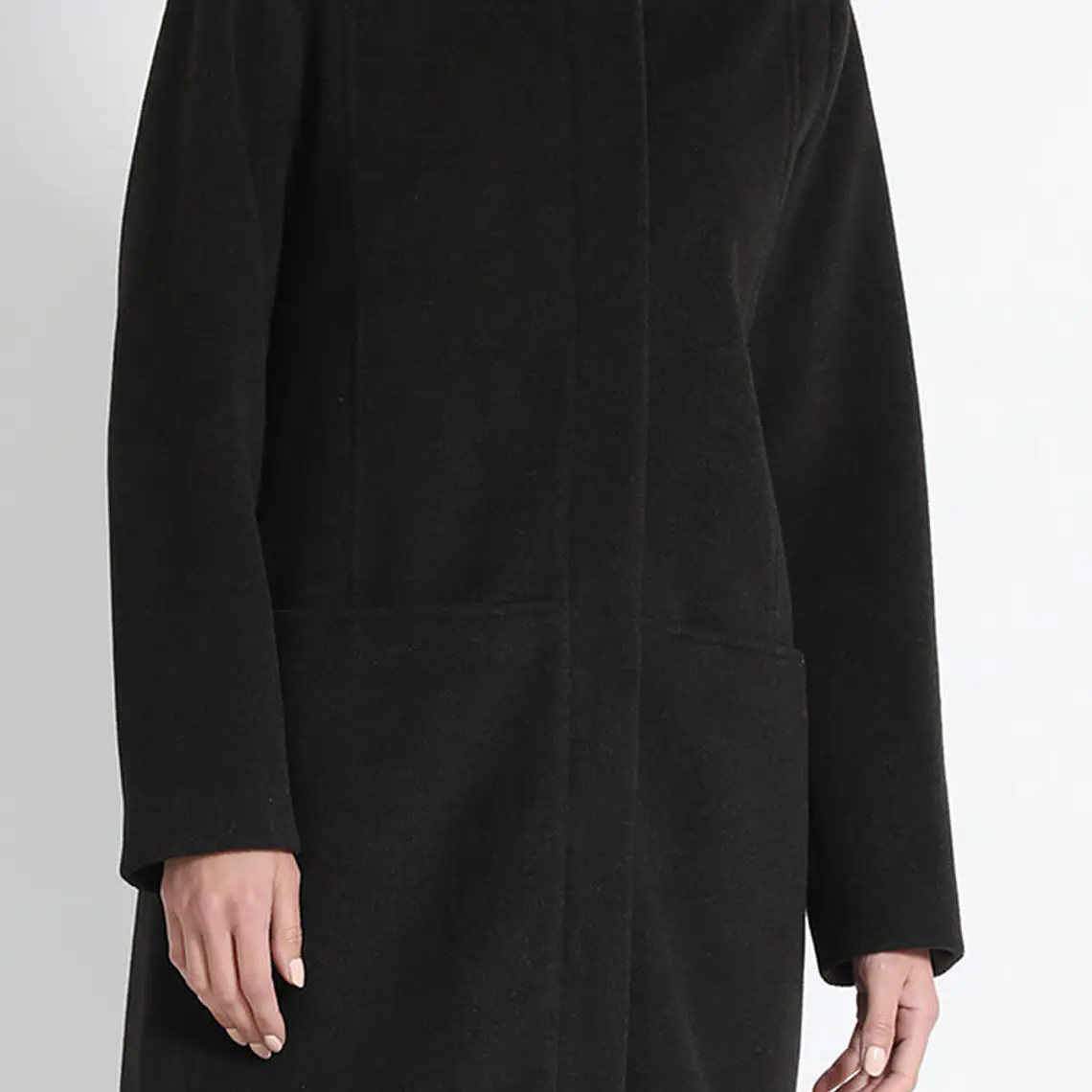 CHAQUETÓN SEMI RECTO  MUFLÓN MELANGE NEGRO 2