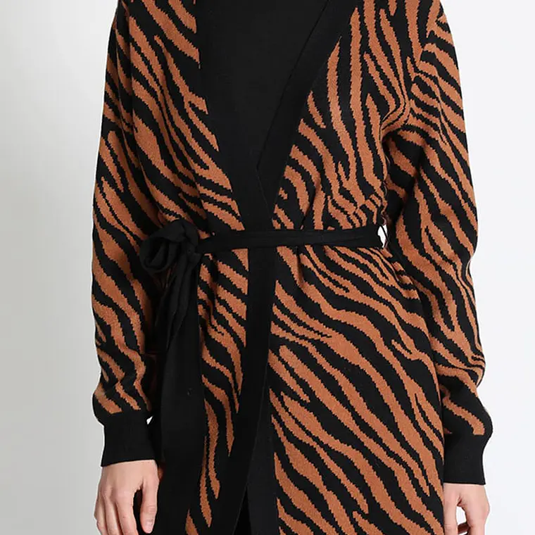 JERSEY TEJIDO TIPO TAPADO CON LAZO  CEBRA CAFÉ (TALLA L) 3