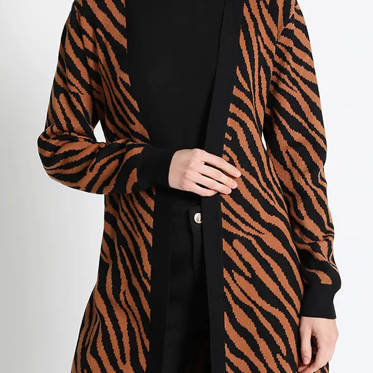 JERSEY TEJIDO TIPO TAPADO CON LAZO  CEBRA CAFÉ (TALLA L) 4