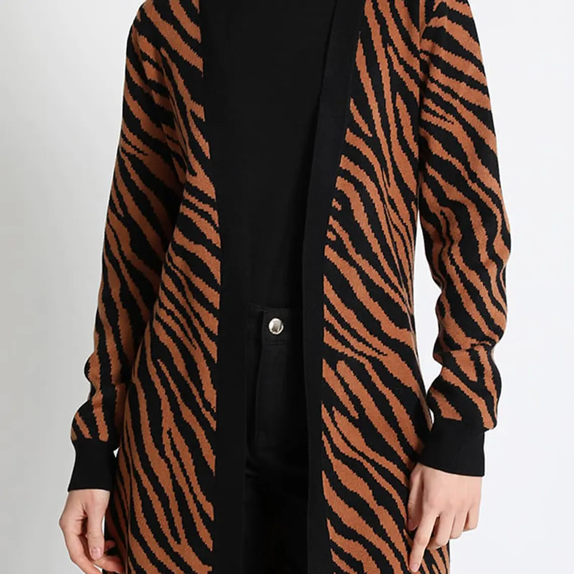 JERSEY TEJIDO TIPO TAPADO CON LAZO  CEBRA CAFÉ (TALLA L) 5