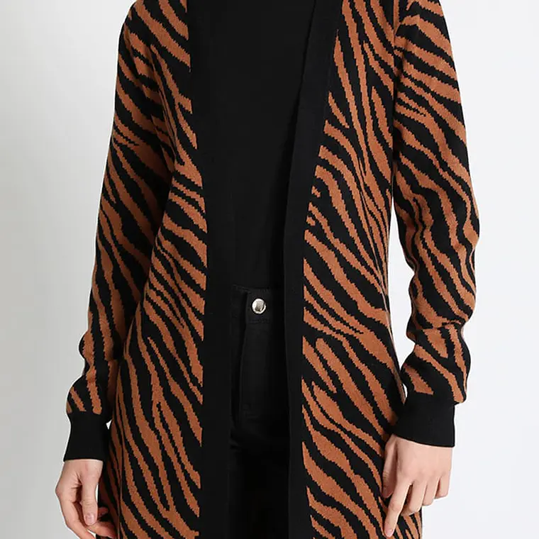 JERSEY TEJIDO TIPO TAPADO CON LAZO  CEBRA CAFÉ (TALLA L) 5