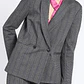 CHAQUETA BLAZER CRUZADO 2 BOTONES FANTASIA RAYAS GRIS GRIS - Miniatura 1