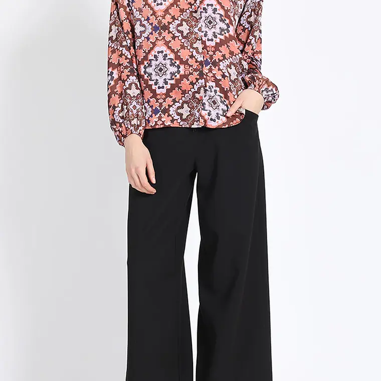 BLUSA M/L CAMISERA ESTAMPADO PAÑUELO NARANJO NARANJO 2