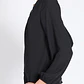 BLUSA M/L CON CADENA EN ESCOTE SATIN NEGRO NEGRO - Miniatura 4