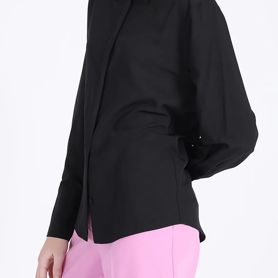 BLUSA M/L CAMISERA BASICA VISCOSA NEGRO 4