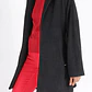 CHAQUETON ENVOLVENTE CON SOLAPA Y LAZO MUFLON MELANGE NEGRO (TALLA M) - Miniatura 4