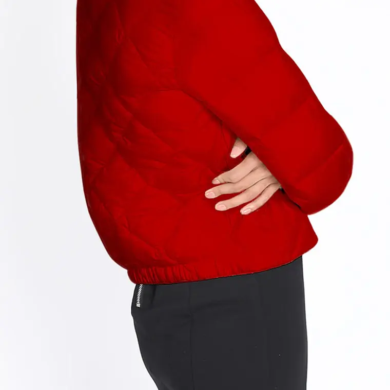 PARKA CORTA RECTA TIPO MOMBER CUELLO ALTO ROJO 6