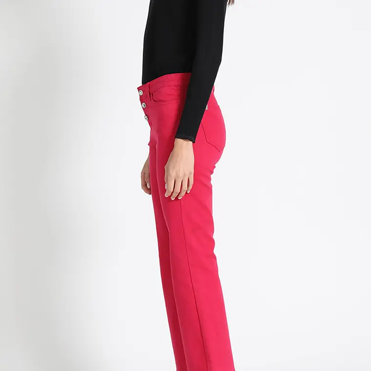 JEANS COLOR CROPPED STRAIGHT  TIRO MEDIO 2