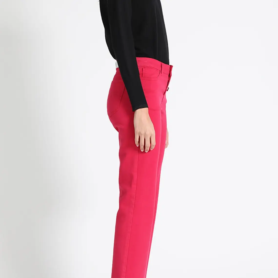 JEANS COLOR CROPPED STRAIGHT  TIRO MEDIO 4