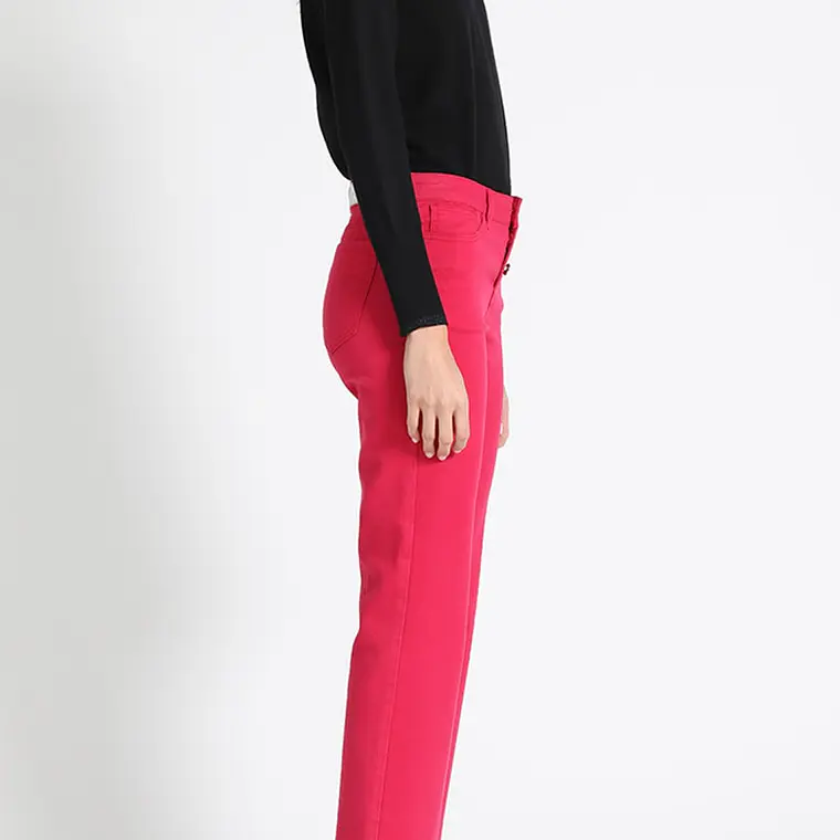 JEANS COLOR CROPPED STRAIGHT  TIRO MEDIO 4