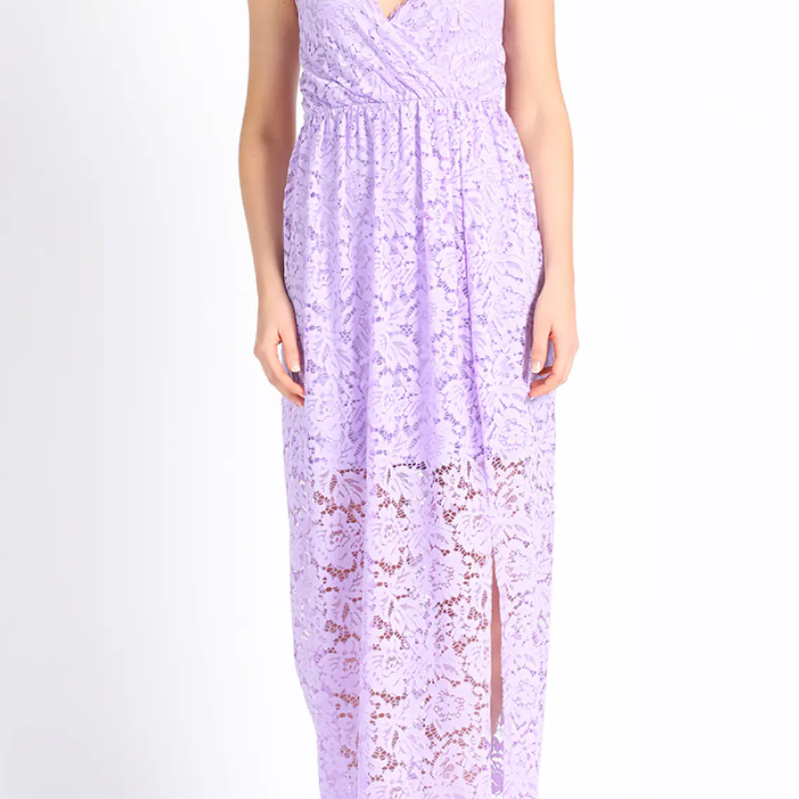 VESTIDO MAXI ENCAJE LILA  COLECCIÓN ITALIA 1