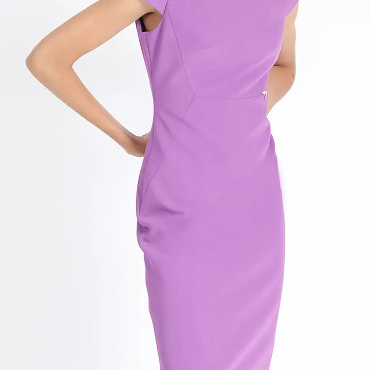 VESTIDO ENTALLADO MIDI  VIOLETA 1