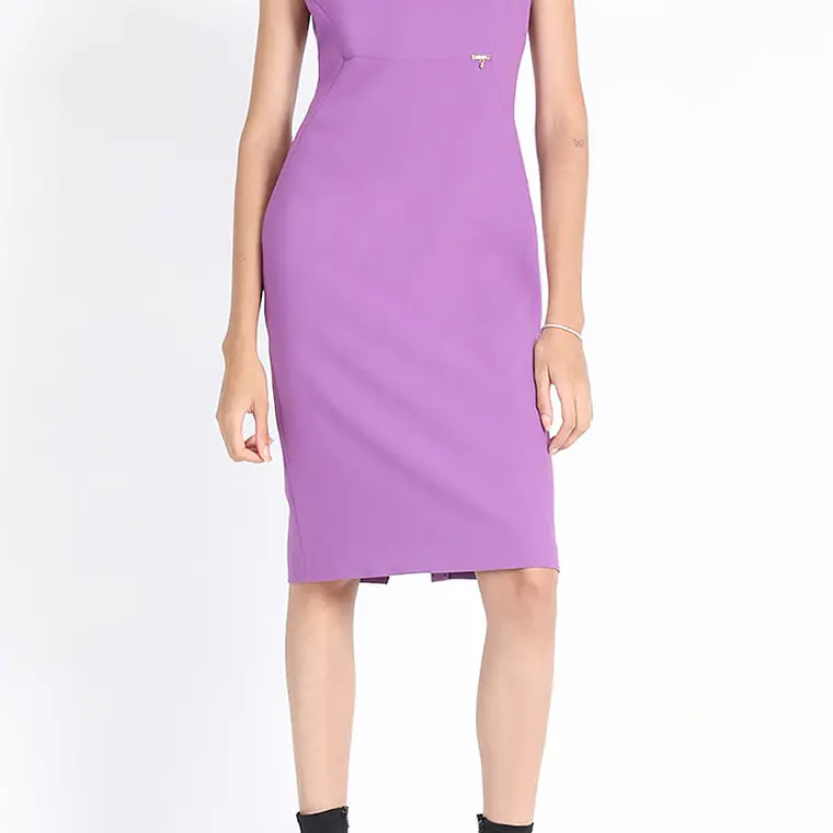 VESTIDO ENTALLADO MIDI  VIOLETA 2