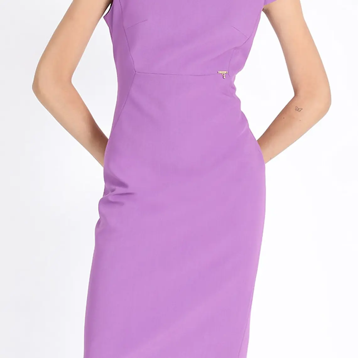 VESTIDO ENTALLADO MIDI  VIOLETA 5