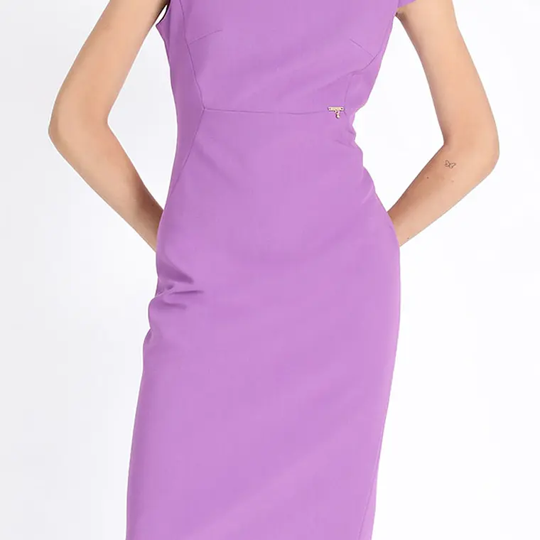 VESTIDO ENTALLADO MIDI  VIOLETA 5