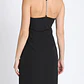 VESTIDO STRASS HALTER NEGRO  CORTE SOBRE LA CINTURA - Miniatura 5