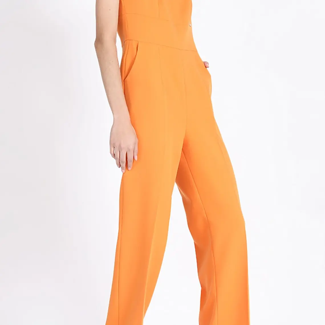 ENTERITO LARGO RECTO NARANJO  ESCOTE REDONDO (TALLA 38) 3