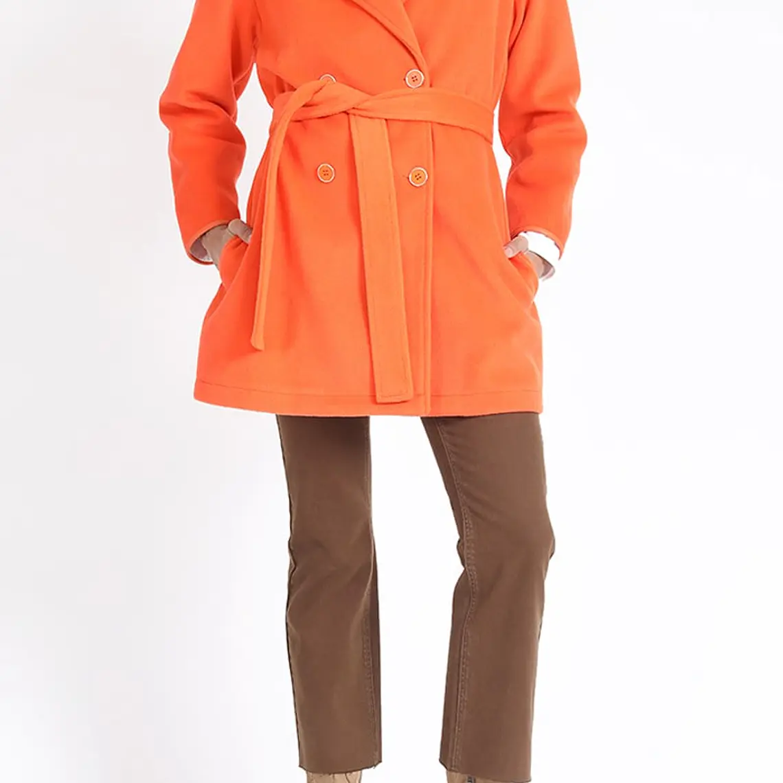 CHAQUETON MUFLON MELANGE  NARANJO 2