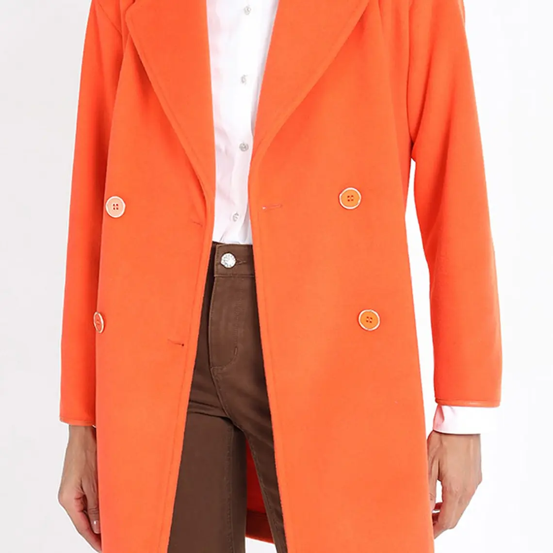 CHAQUETON MUFLON MELANGE  NARANJO 5