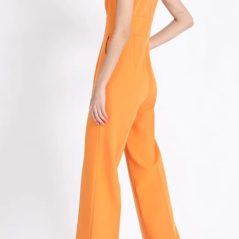 ENTERITO LARGO RECTO NARANJO  ESCOTE REDONDO (TALLA 38) 4