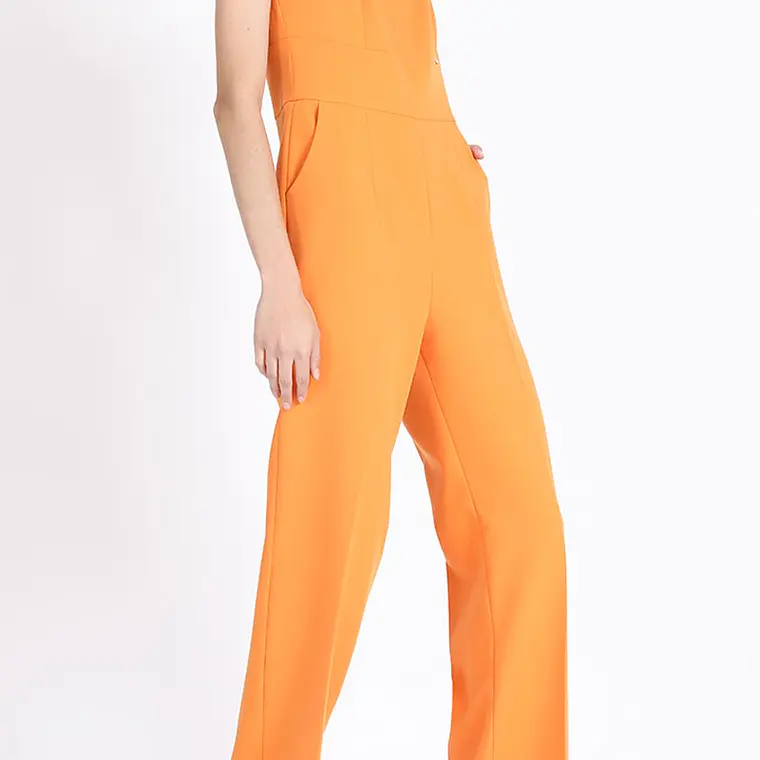 ENTERITO LARGO RECTO NARANJO  ESCOTE REDONDO (TALLA 38) 5