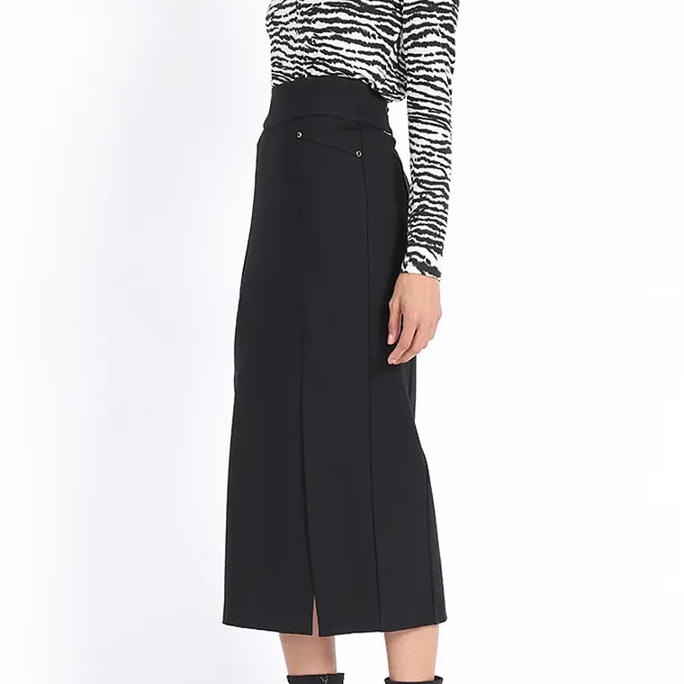 FALDA MIDI TUBO  NEGRO 2