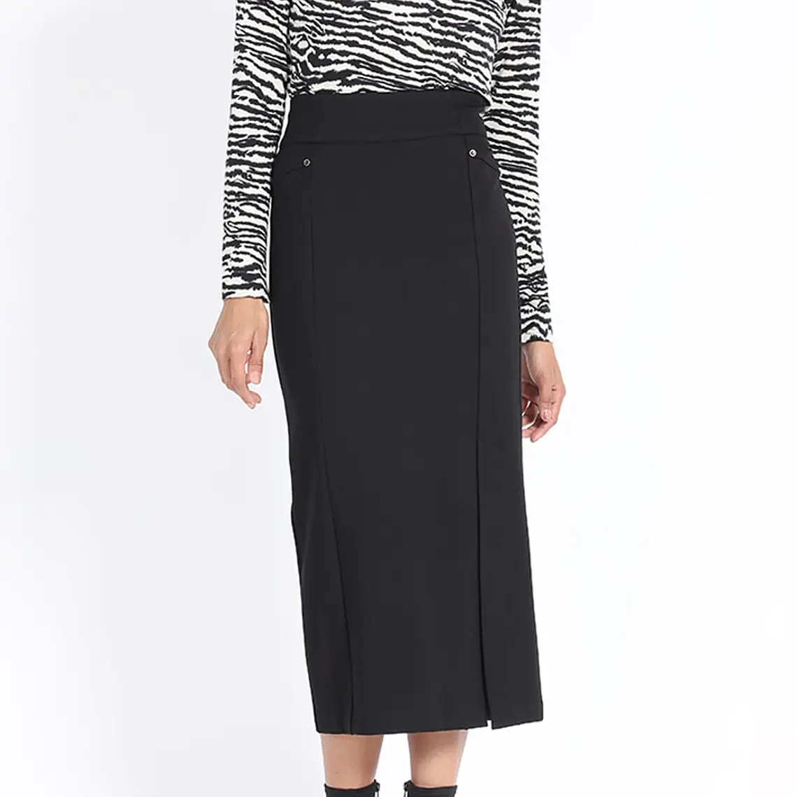 FALDA MIDI TUBO  NEGRO 3