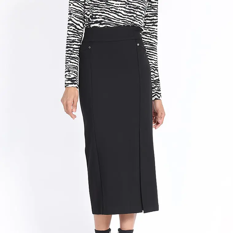 FALDA MIDI TUBO  NEGRO 3