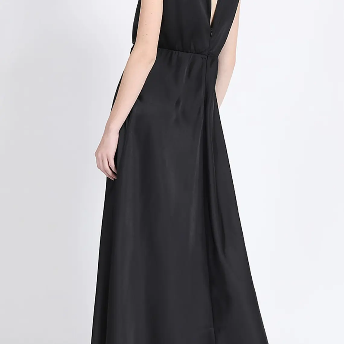 VESTIDO MAXI  SATIN NEGRO 6