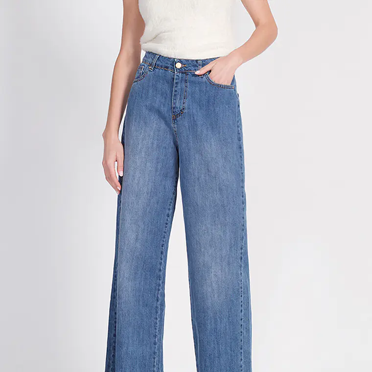 JEANS PALAZZO ALGODÓN AZUL 1