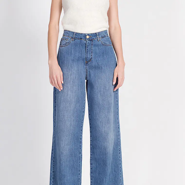 JEANS PALAZZO ALGODÓN AZUL 3