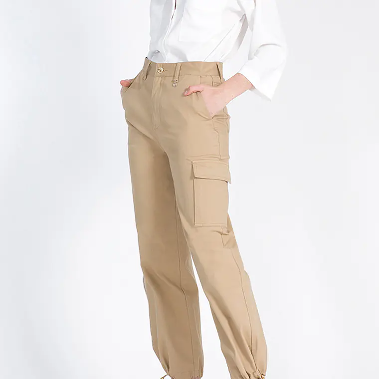 PANTALÓN CARGO TIRO MEDIO CAFÉ 5