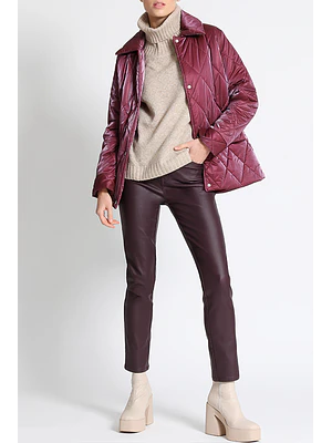 PARKA RECTA IRIDISCENTE BURDEO (TALLAS S y M)