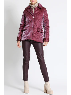 PARKA RECTA IRIDISCENTE BURDEO (TALLAS S y M)