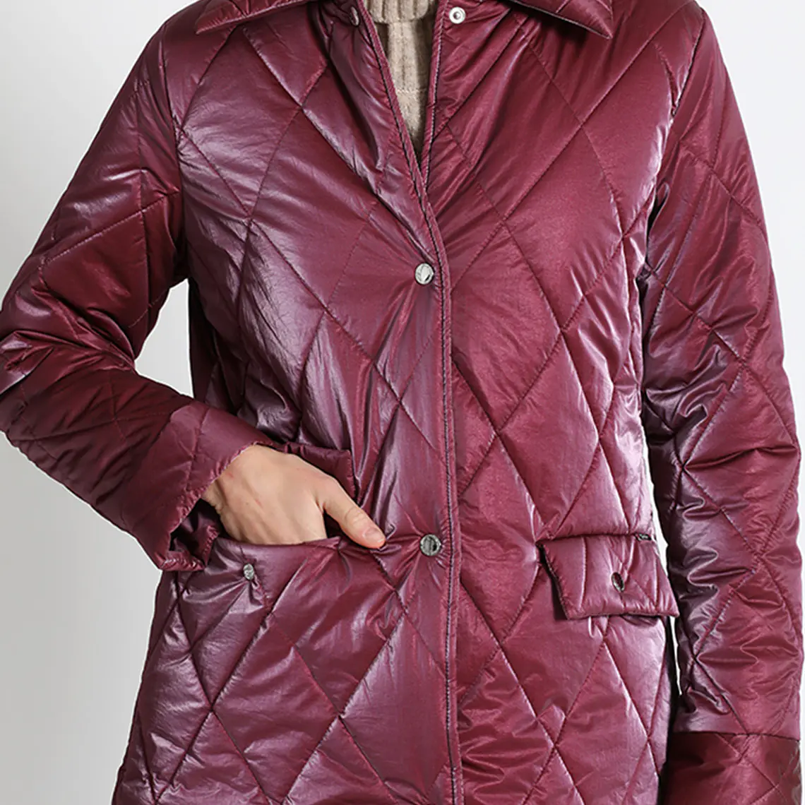 PARKA RECTA IRIDISCENTE BURDEO 3