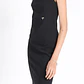 VESTIDO MIDI CORTES DIAGONAL NEW RHIN NEGRO - Miniatura 2