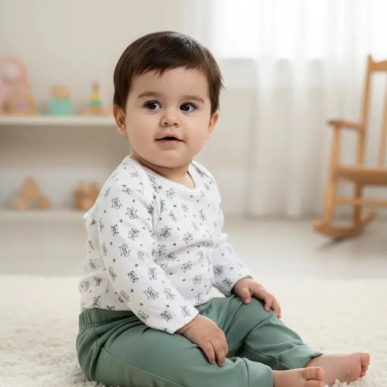 PACK PANTALONES BLANCO VERDE OSITOS ALGODÓN PERUANO (24 MESES) 5