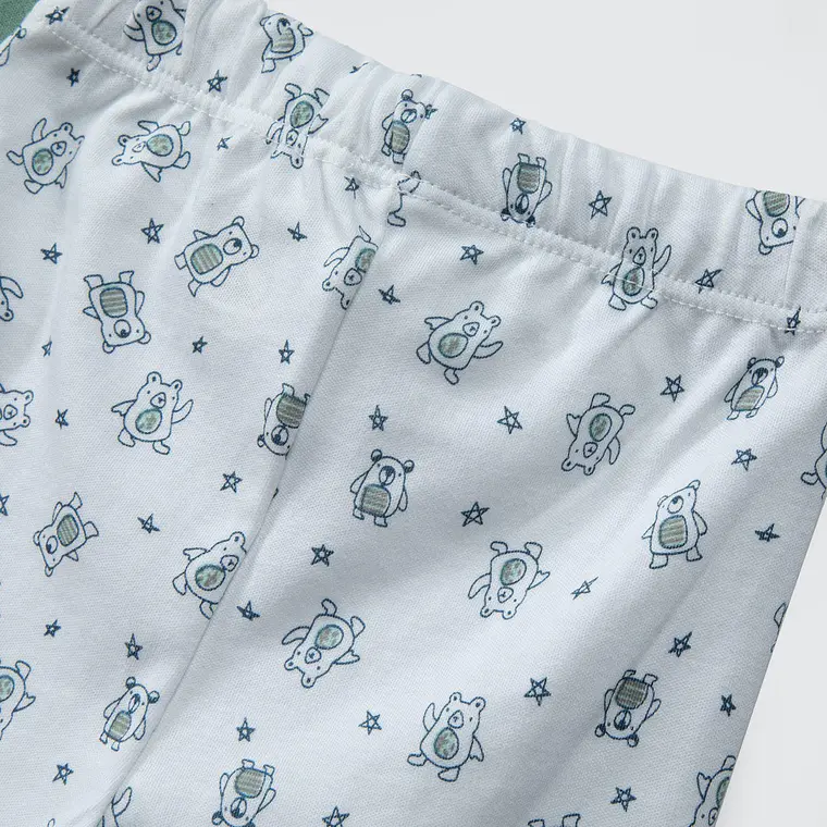 PACK PANTALONES BLANCO VERDE OSITOS ALGODÓN PERUANO (24 MESES) 4